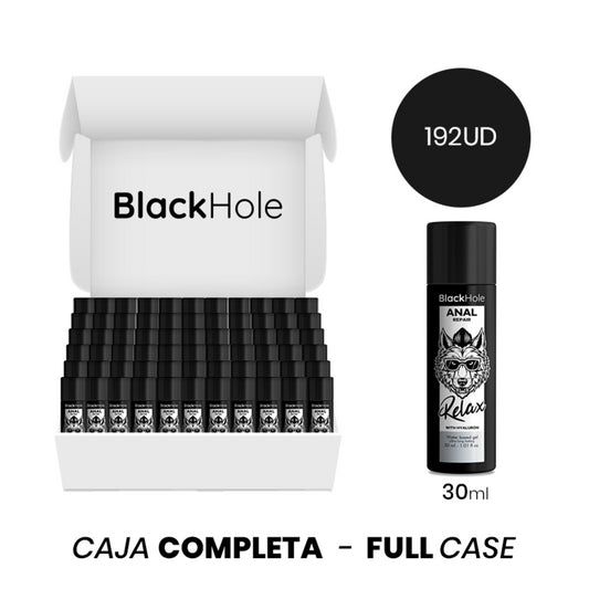 MOQ 192 BLACK HOLE REPARO ANAL RELAX a BASE DE aGUA COM HIALURON 30 ML