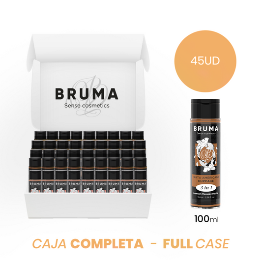 MOQ 45 BRUMA oLEO DE MASSAGEM PREMIUM EFEITO CALOR SABOR CUPCAKE 3 EM 1 100 ML
