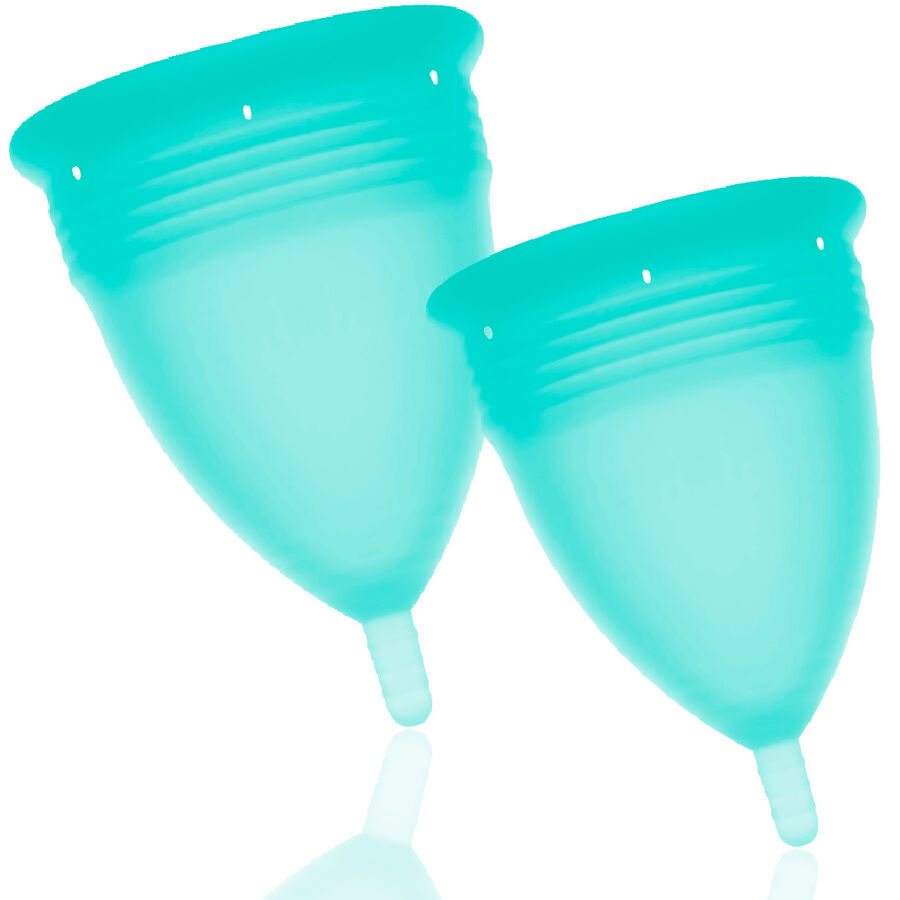 STERCUP PACOTE DE COPO MENSTRUAL DE SILICONE FDA TAMANHO S L AQUAMARINE