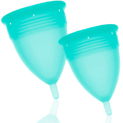 STERCUP PACOTE DE COPO MENSTRUAL DE SILICONE FDA TAMANHO S L AQUAMARINE