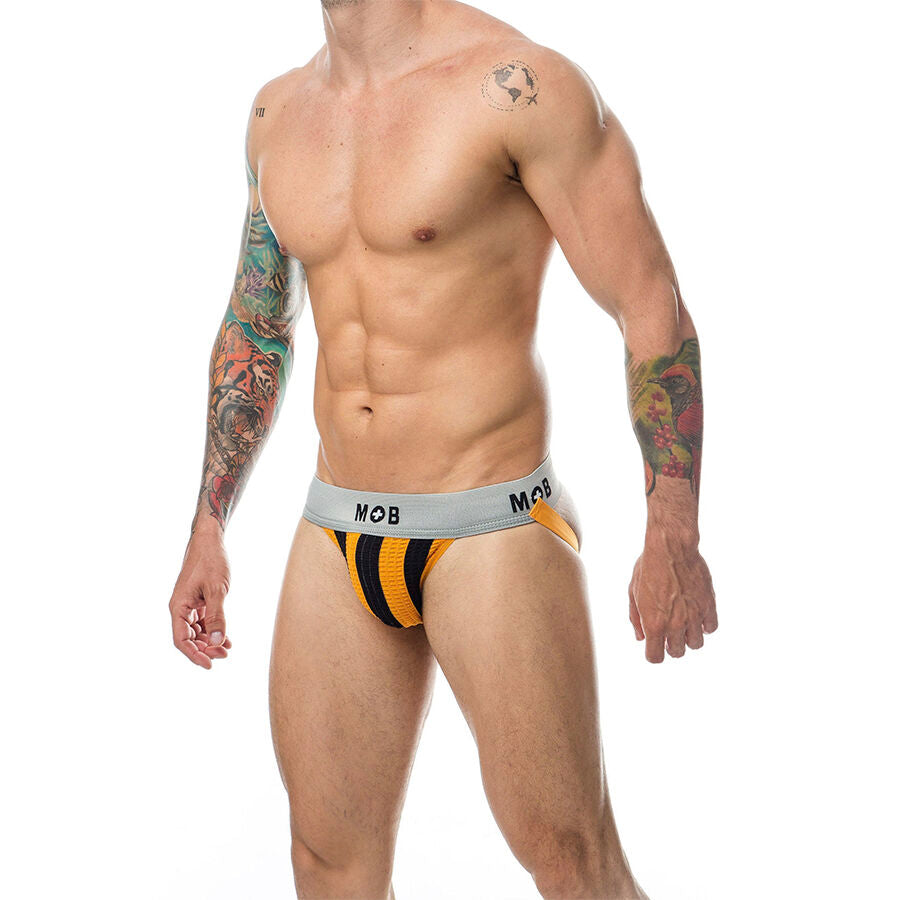 MOB JOCK CLASICO STRIPE NARANJA TALLA S