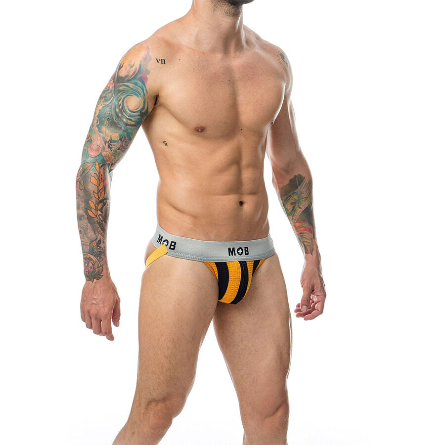 MOB JOCK CLASICO STRIPE NARANJA TALLA S