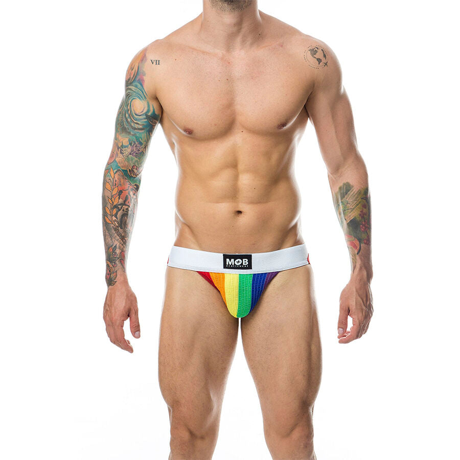 MOB JOCK CLASICO STRIPE RAINBOW TALLA S