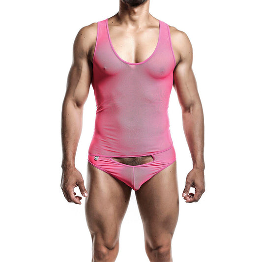 MOB BODYSHEER TRANSPARTE ROSA TALLA S M