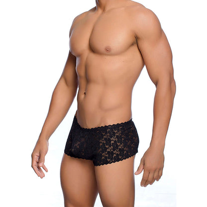 MOB BOXER ENCAJE NEGRO TALLA S M