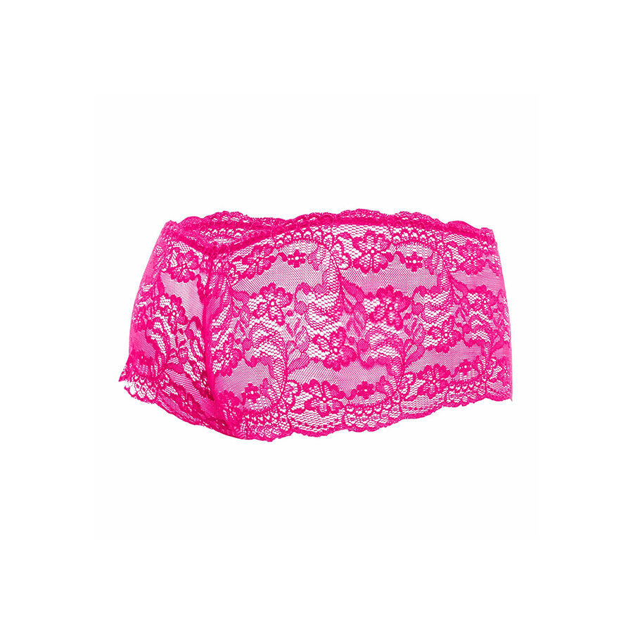 MOB BOXER ENCAJE ROSA TALLA S M