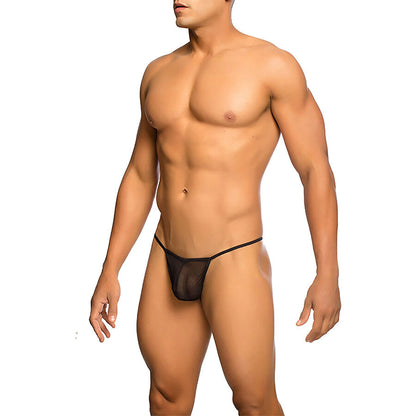 MOB TANGA TRANSPARENTE CON FORMA DE T NEGRO TALLA S M