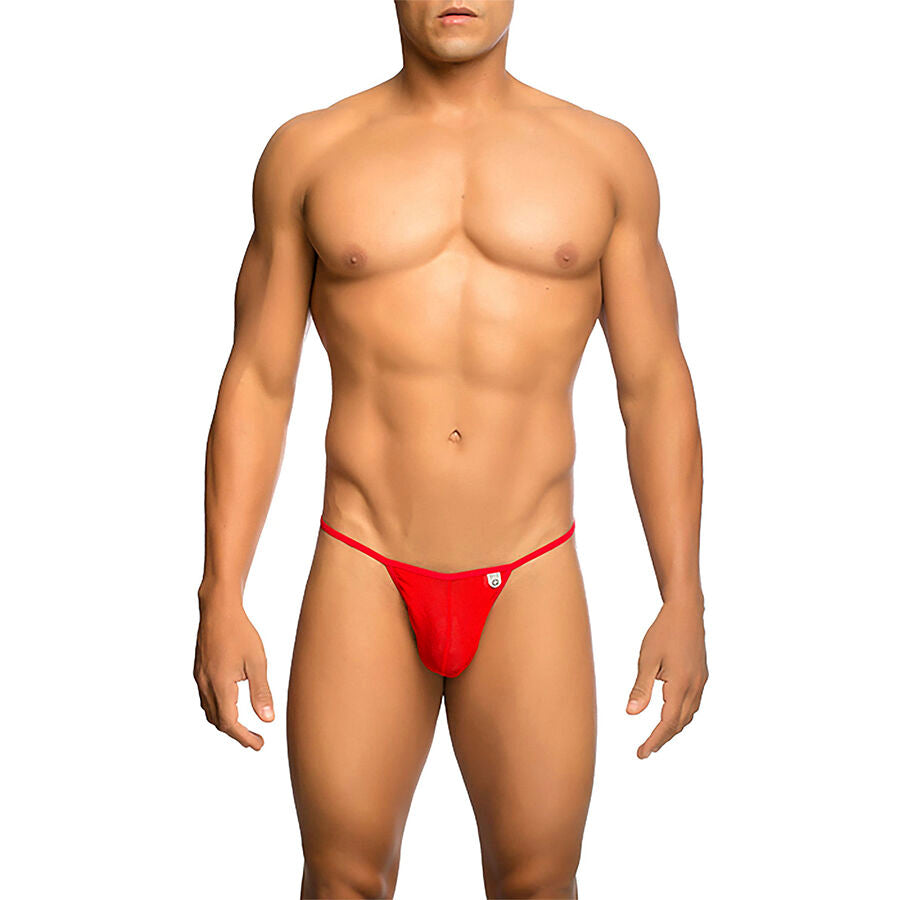 MOB TANGA TRANSPARENTE CON FORMA DE T ROJO TALLA S M
