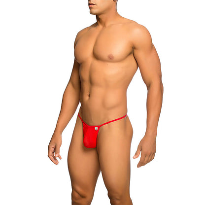MOB TANGA TRANSPARENTE CON FORMA DE T ROJO TALLA S M