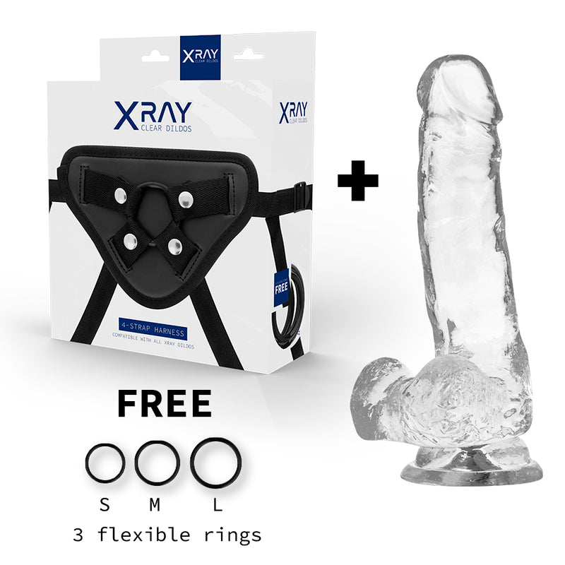 X RAY ARNeS DILDO TRANSPARENTE COM BOLAS 185 CM O 38 CM