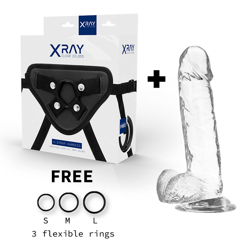 X RAY ARNeS DILDO TRANSPARENTE COM BOLAS 20 CM O 45 CM
