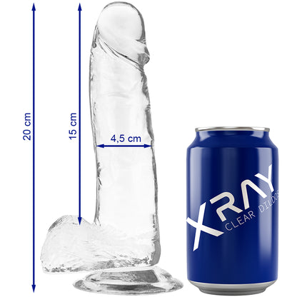 X RAY ARNeS DILDO TRANSPARENTE COM BOLAS 20 CM O 45 CM