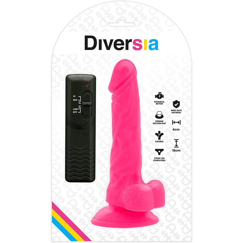 DIVERSIA VIBRAO FLEXiVEL DIVERSIA ROSA 18 CM O 4 CM