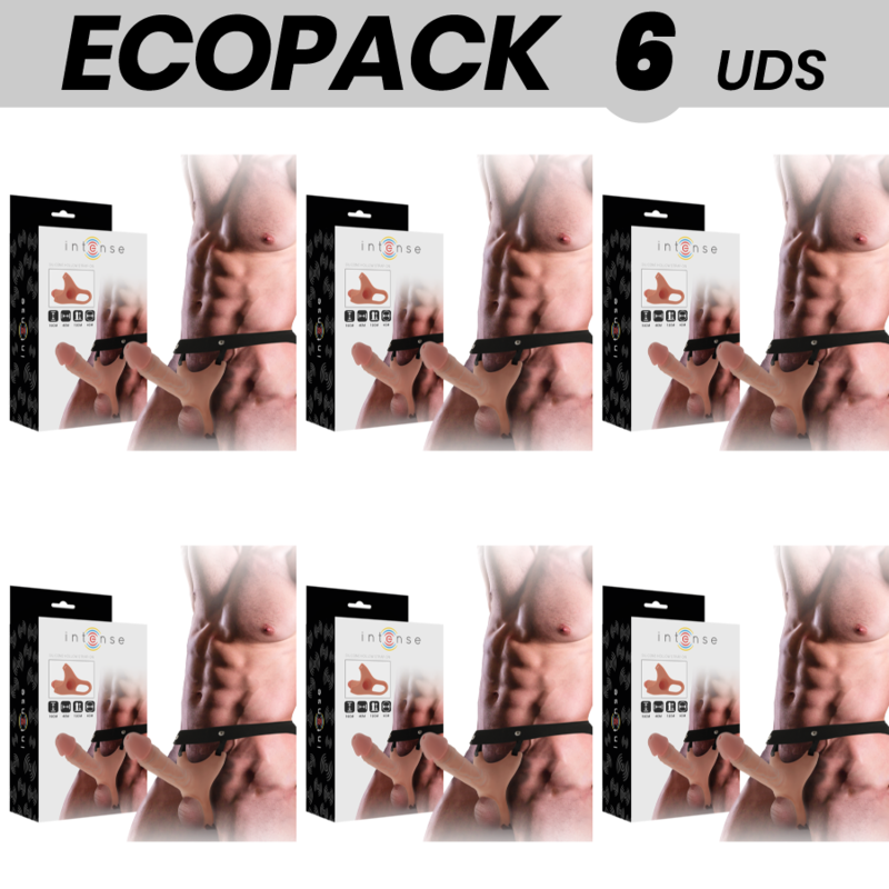 ECOPACK 6 UNIDADES INTENSE ARNeS OCO COM DILDO 16 X 35 CM