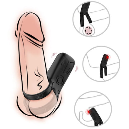 ARMONY VIBRADOR DE ANEL DUPLO PRETO