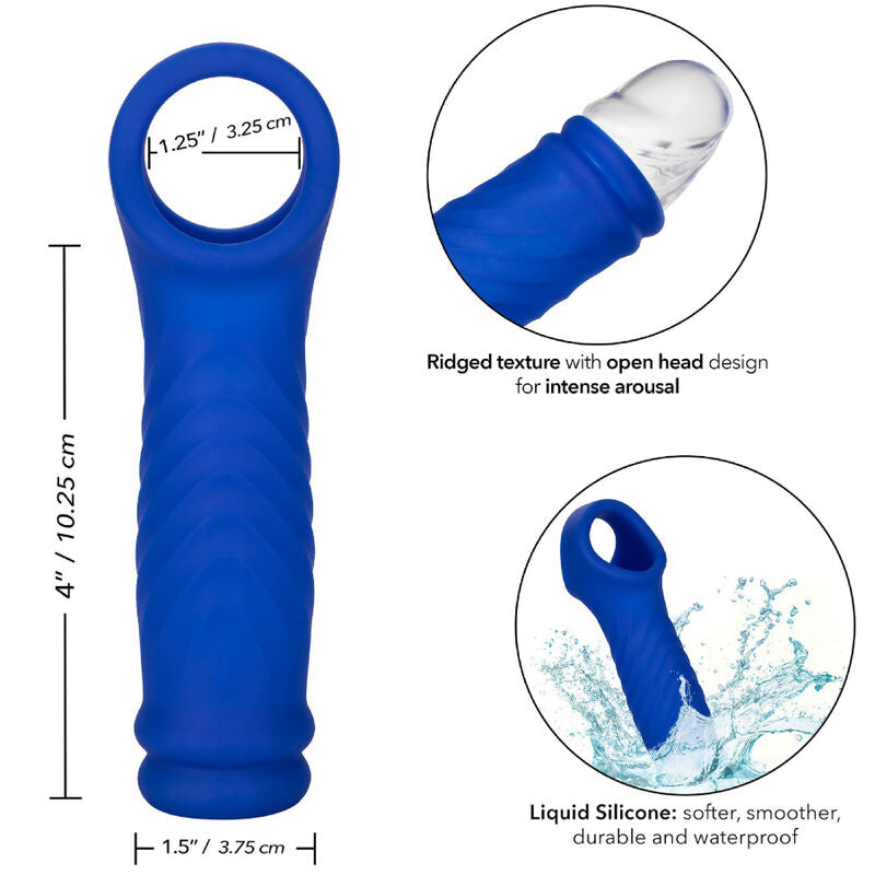 CALEXOTICS ADMIRAL WAVE PENIS COVER LiQUIDO SILICONE AZUL