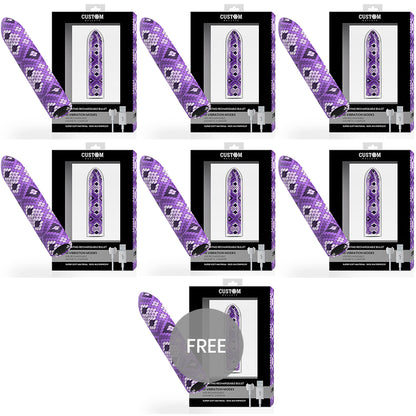 CUSTOM BULLETS SERPENTE RECARREGaVEL BALA MAGNeTICA ROXA 10 INTENSIDADES 6 1 GRaTIS