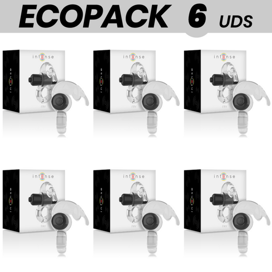 ECOPACK 6 UNIDADES INTENSE ANEL VIBRADOR TRANSPARENTE FRITURA INTENSA