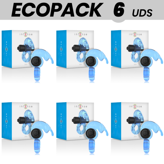 ECOPACK 6 UNIDADES INTENSE ANEL VIBRADOR FRY AZUL