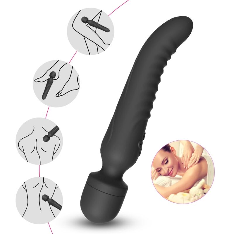 ARMONY MASSAGER MISSION E VIBRADOR EFEITO DE CALOR PRETO