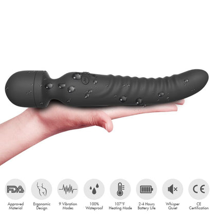 ARMONY MASSAGER MISSION E VIBRADOR EFEITO DE CALOR PRETO
