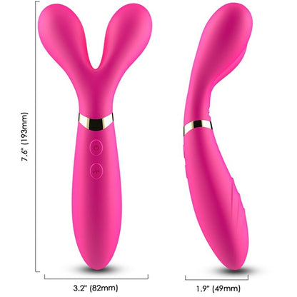 ARMONY MASSAGER Y WAND E VIBRADOR CABEyA DUPLA FuCSIA