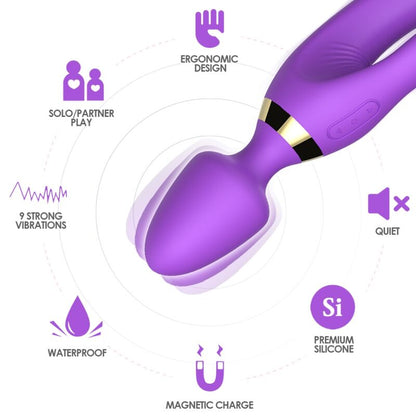 ARMONY MASSAGER E VIBRADOR COELHO ROXO