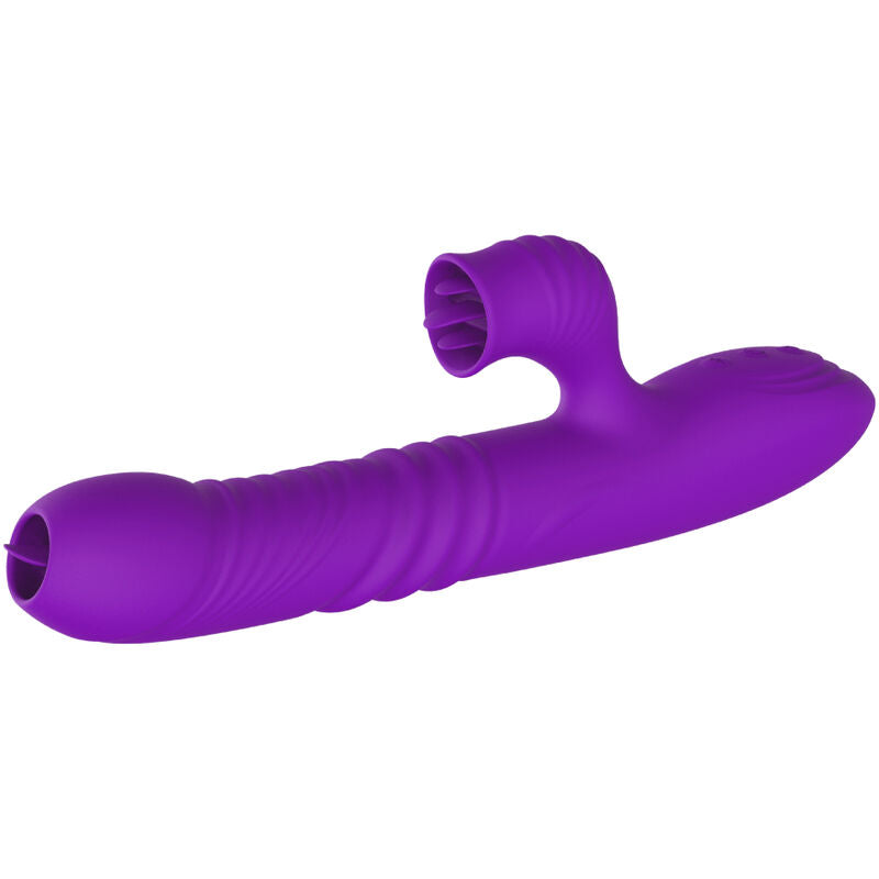 ARMONY VIBRADOR DE COELHO TOTALMENTE G SPOT COM EFEITO DE CALOR VIOLETA DE LiNGUA ESTIMULANTE