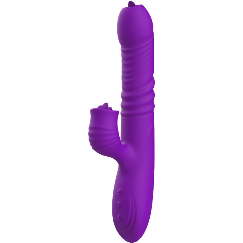 ARMONY VIBRADOR DE COELHO TOTALMENTE G SPOT COM EFEITO DE CALOR VIOLETA DE LiNGUA ESTIMULANTE