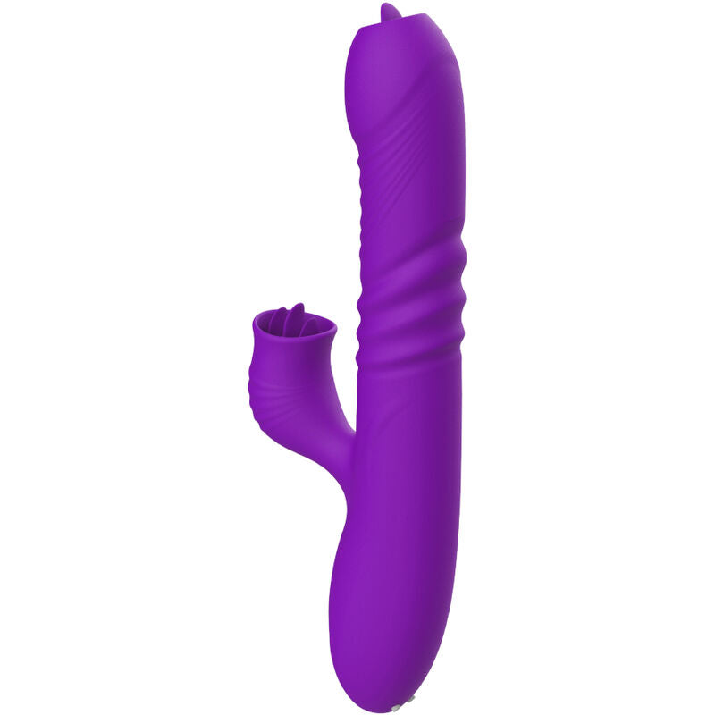 ARMONY VIBRADOR DE COELHO TOTALMENTE G SPOT COM EFEITO DE CALOR VIOLETA DE LiNGUA ESTIMULANTE