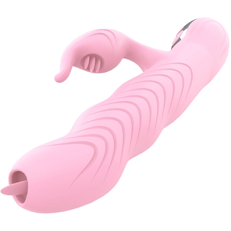 ARMONY MARCIA VIBRADOR THRUSTING DUPLA LiNGUA EFEITO CALOR ROSA