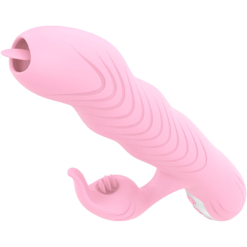 ARMONY MARCIA VIBRADOR THRUSTING DUPLA LiNGUA EFEITO CALOR ROSA