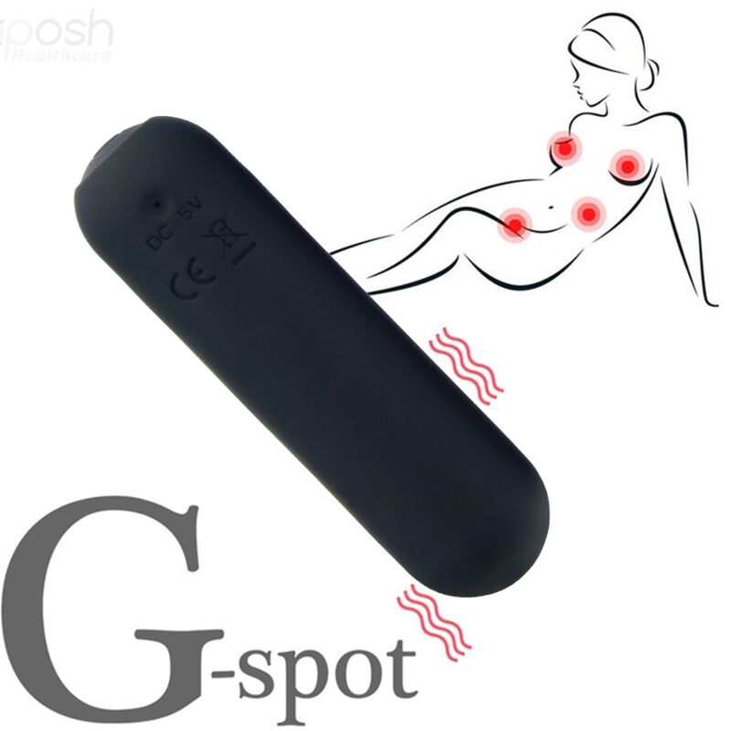 ARMONY SPLASH HAHA VIBRADOR BALA SILICONE 10 VIBRAyoES 75 X 19 CM PRETO