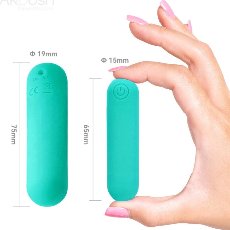 ARMONY SPLASH HAHA VIBRADOR BALA SILICONE 10 VIBRAyoES 75 X 19 CM VERDE