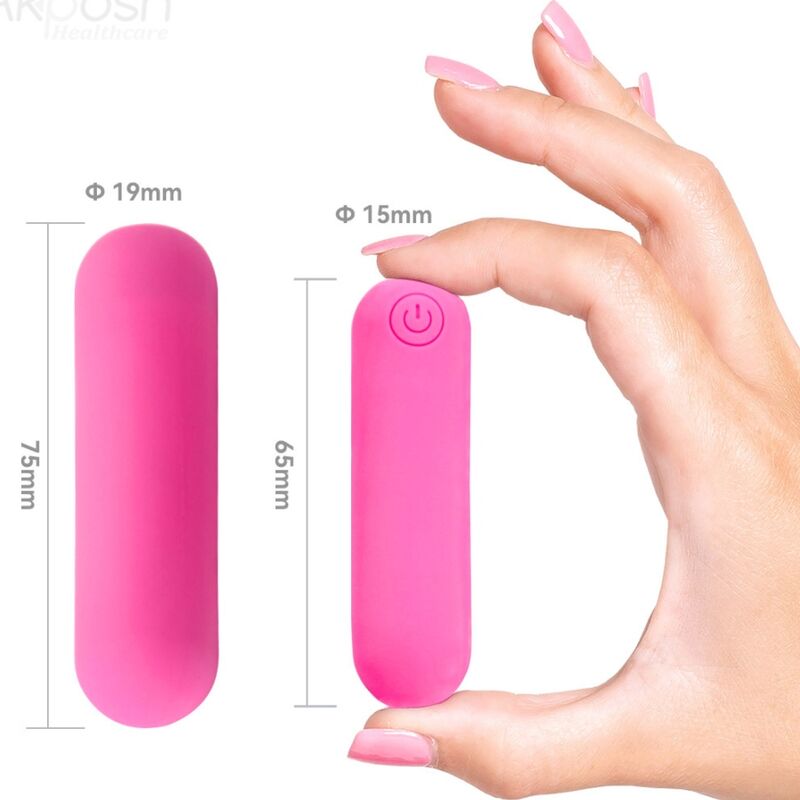 ARMONY SPLASH HAHA VIBRADOR BALA SILICONE 10 VIBRAyoES 75 X 19 CM ROSA
