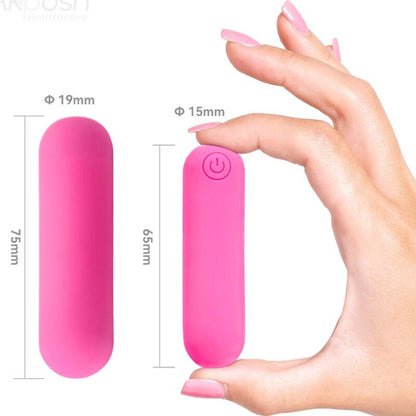 ARMONY SPLASH HAHA VIBRADOR BALA SILICONE 10 VIBRAyoES 75 X 19 CM ROSA