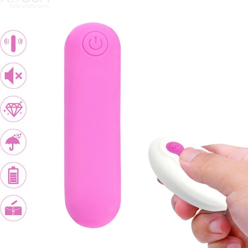 ARMONY SPLASH JOLINE VIBRADOR BALA SILICONE CONTROLE REMOTO 10 VIBRAyoES 65 X 15 CM ROSA