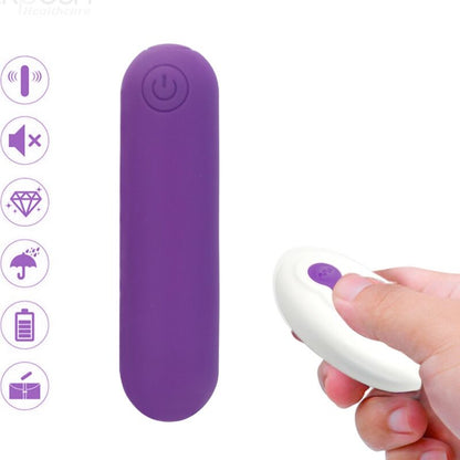 ARMONY SPLASH JOLINE VIBRADOR BALA SILICONE CONTROLE REMOTO 10 VIBRAyoES 65 X 15 CM ROXO