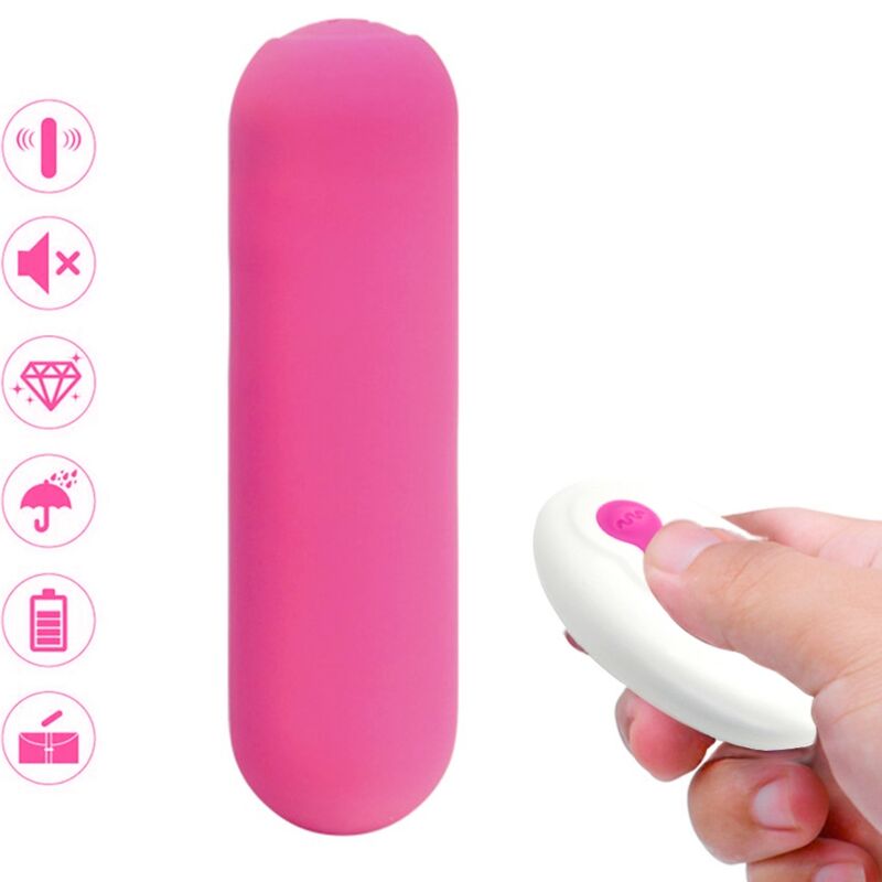 ARMONY SPLASH JOIE VIBRADOR BULLET SILICONE CONTROLE REMOTO 10 VIBRAyoES 75 X 19 CM ROSA