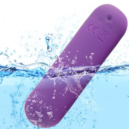 ARMONY SPLASH JOIE VIBRADOR BULLET SILICONE CONTROLE REMOTO 10 VIBRAyoES 75 X 19 CM ROXO
