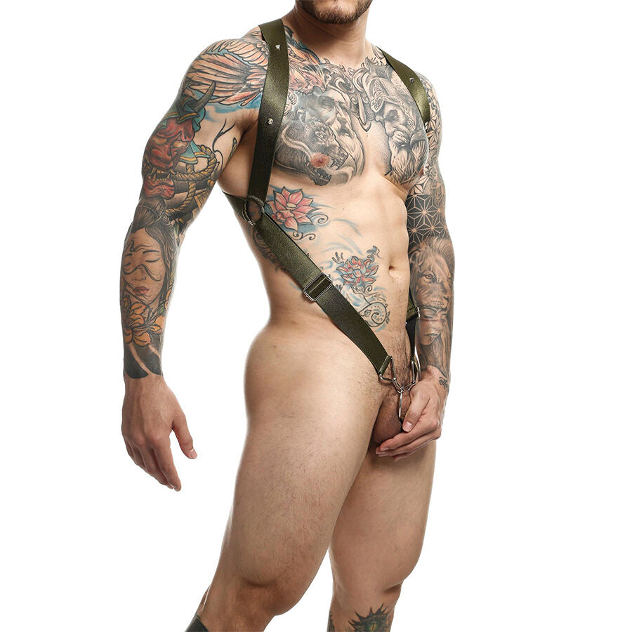 MOB DNGEON CROSS BACK HARNESS VERDE TAMANHO uNICO