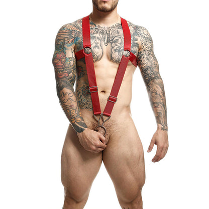 MOB DNGEON CROSS BACK HARNESS VERMELHO TAMANHO uNICO