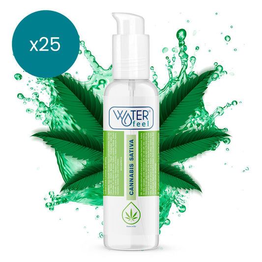 WATERFEEL LUBRIFICANTE CANNABIS 150 ML PACK 25 UNIDADES