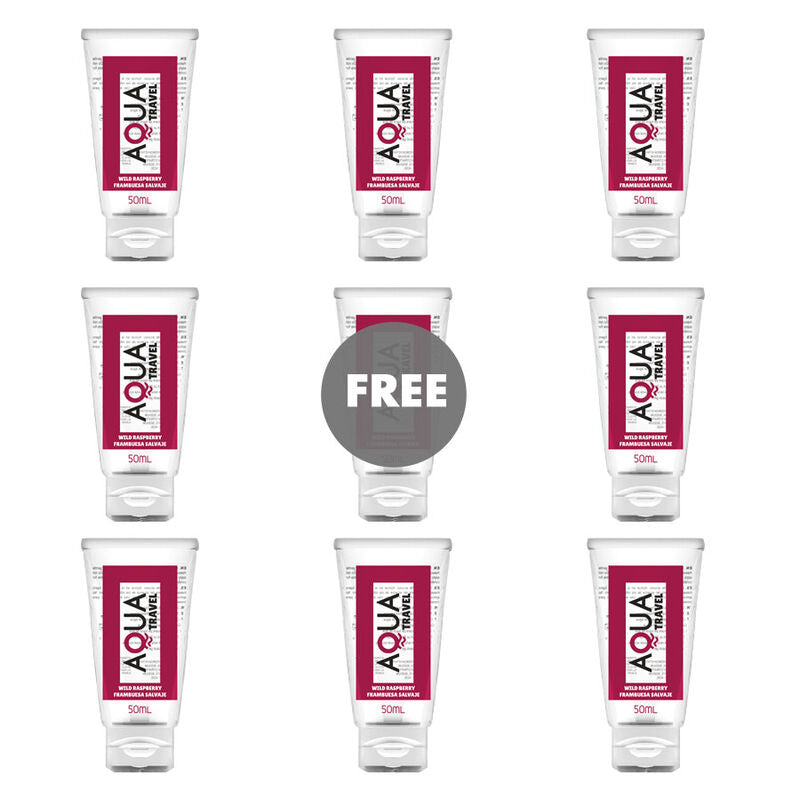 AQUA TRAVEL LUBRIFICANTE a BASE DE aGUA AQUA TRAVEL WILD SABBERRY SABOR 50 ML 81 GRaTIS