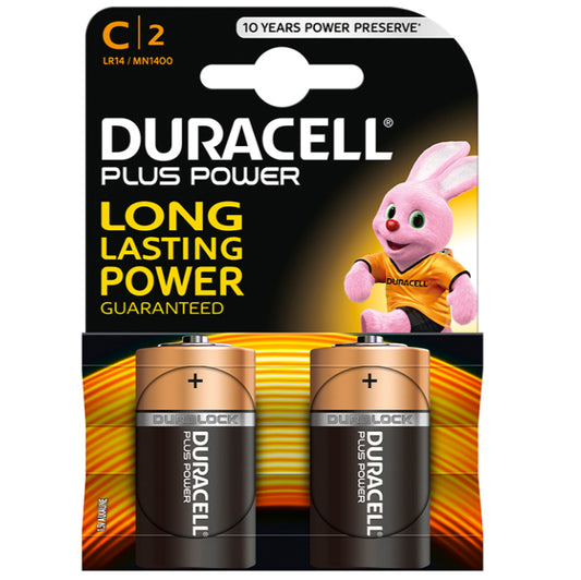DURACELL BATERIA PLUS POWER C LR14 2 UNIDADES