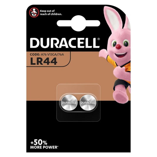 DURACELL BATERIA LR44 15V 2 UNIDADES