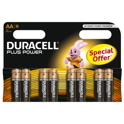 DURACELL BATERIA PLUS POWER AA LR6 8UNIDADES