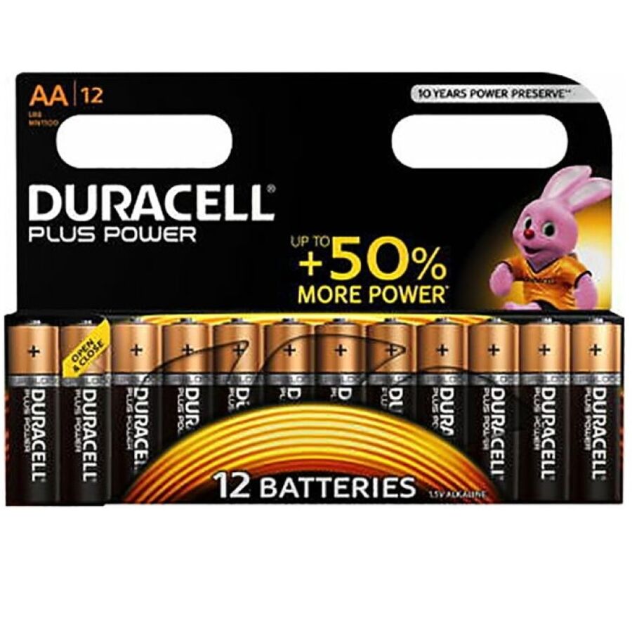 DURACELL BATERIA PLUS POWER AA LR6 12UNIDADES