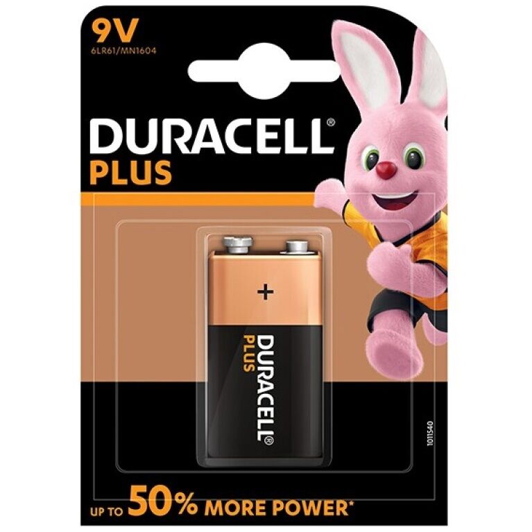 DURACELL BATERIA PLUS POWER 9V LR61 1UNIDADE