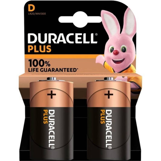 DURACELL BATERIA ALCALINA PLUS POWER 100 D LR20 2 UNIDADES